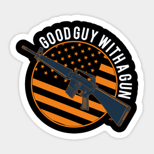 Good guy with a gun american flag Sticker